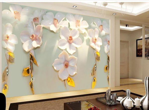 

fragrance of three-dimensional carved flowers backdrop mural 3d wallpaper 3d wall papers for tv backdrop