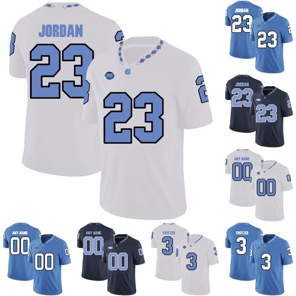 

North carolina tar heel cay on collin ryan witzer mitch trubi ky men women youth college football titched jer ey blue black white