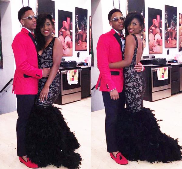 

2018 new stuning mermaid feather black prom dresses v neck sleeveless sequins beaded satin backless african girls 2k17 long party dresses