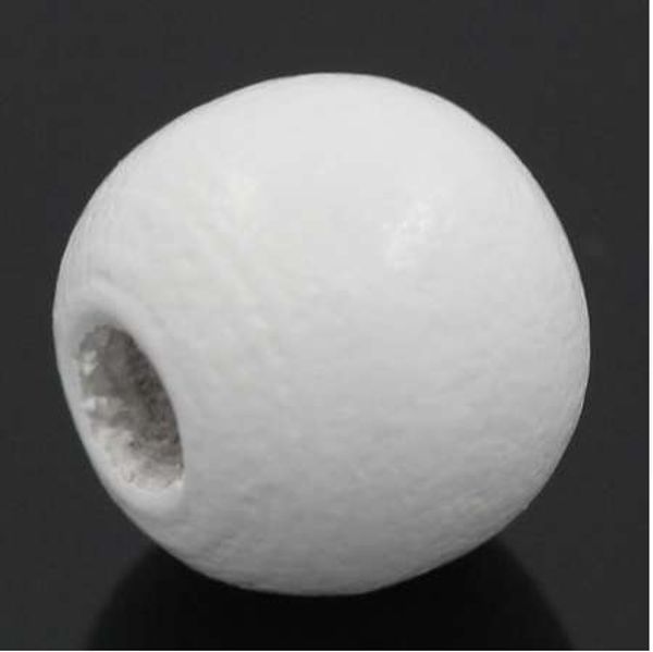 

doreen box wood spacer beads round white dyed 10mm dia,hole:approx 3mm,200pcs (b25247), Black