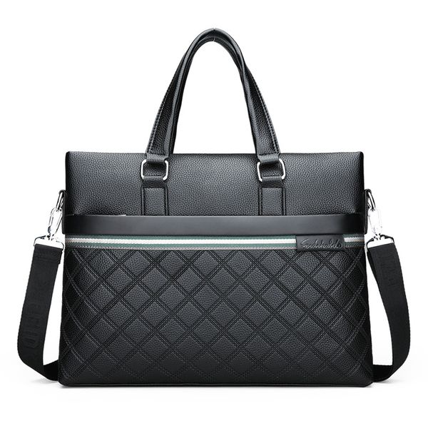 

hand-held leather shoulder bag men strap briefcase business men large classic office mens bags handbag
