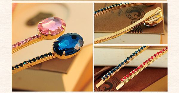 

acrylic jewelry hairpin set with diamond clip