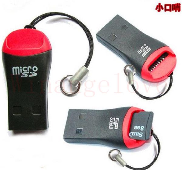

whistle usb 2.0 t-flash memory card reader tf card micro sd card reader adapter 8gb 16gb 32gb 64gb