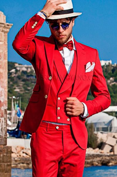 

new style red 3 piece suit men wedding tuxedos bridegroom groomsmen suit men business dinner prom blazer(jacket+pants+bows tie+vest) 1156, Black;gray