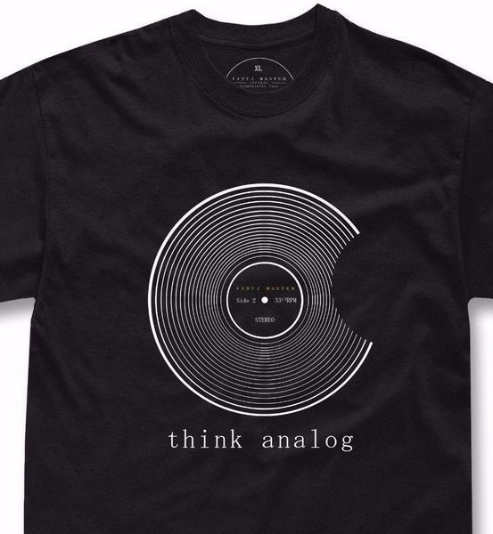 Para Hombre Lindo DJ Personalizado 100/% algodón camiseta negra con camisa de vinilo blanco