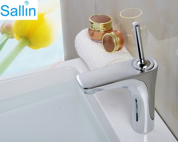 

sallin sanitary chrome brass swivel single handle basin water mixer tap bathroom sink washbasin counter vanity faucet copper
