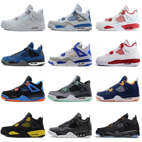 

4 4s men basketball shoes motosports blue royalty white cement pure money toro bravo bred cavs alternate 89 sports sneakers designer