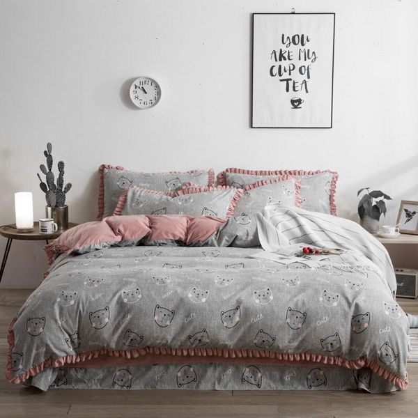 4 Handwork Rose Shaped Luxury Wedding Bedding Set King Size Queen