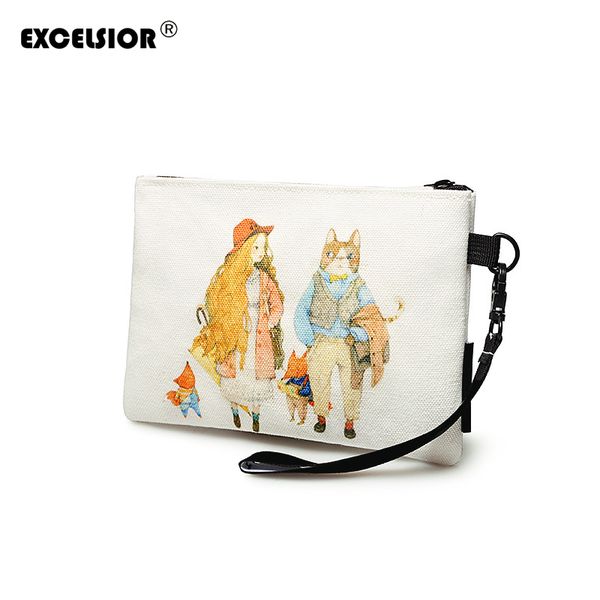 

excelsior fashion bag for girl casual envelope clutch purse for women tote small vintage handbag canvas messenger bags lady gif