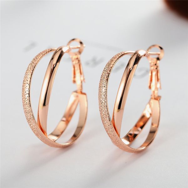 

fashion handmade round vintage earrings copper for women wedding party jewelry cross grind arenaceous earring gift 10pairs/lot, Golden;silver