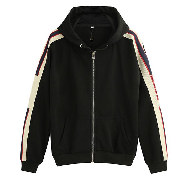

Black luxury italy de igner fa hion brand new hooded zip up weat hirt with logo tripe men 039 hoodie women off weat hirt man clot