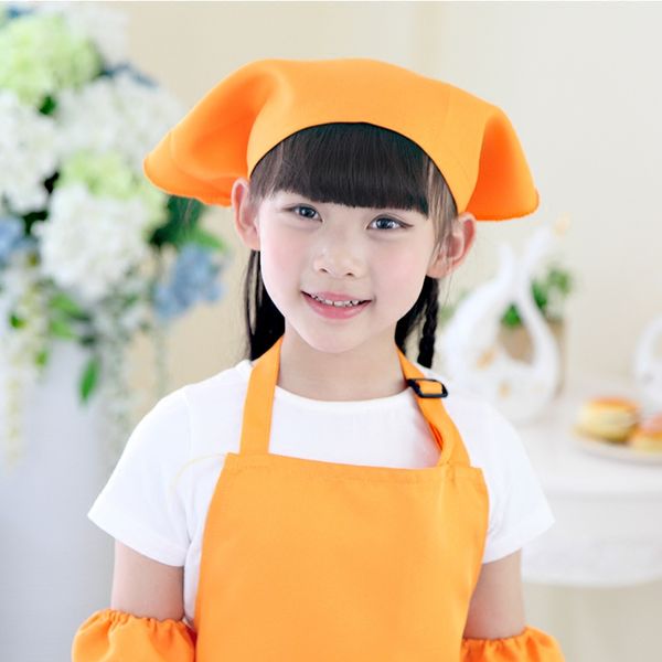 

children's apron sleeves hat set kids painting clothes kindergarten art museum printing logo waterproof overalls