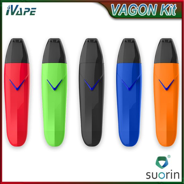 

Original Suorin Vagon Starter Kit 430mAh с Vagon Pod Cartradge 2 мл Buit-in Battery Max 16W Portable MTL AIO Vaping E-cig