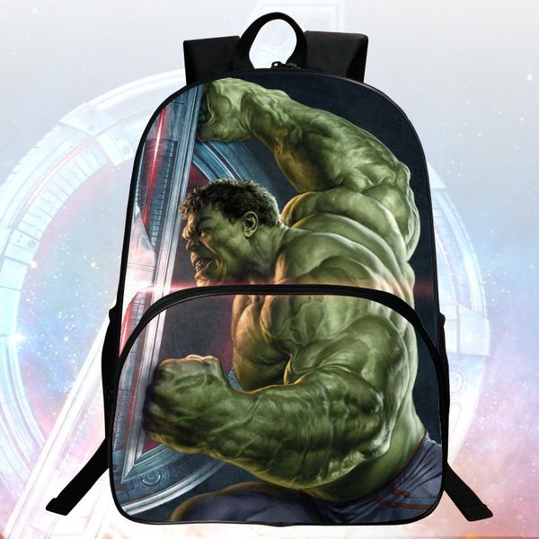

новая мода полиэфира 16-дюймов печать мститель халк мультфильм дети рюкзак для подростка школьный рюкзак для мальчиков детей школьные сумки