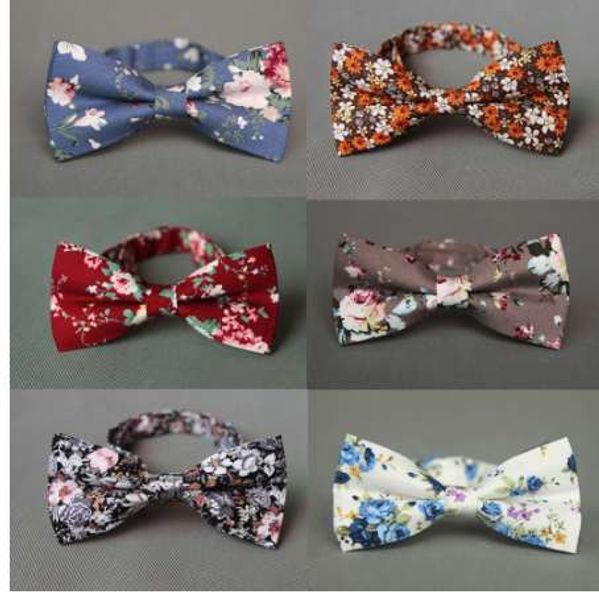 

mantieqingway new fashion brand tie bowties casual cotton printed bow tie blue necktie for wedding party tuxedo skinny cravat, Black;gray