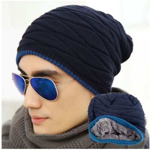 

spring fashion beanies knit beani hat winter hat for man and women solid color elastic hip-hop cap gorro two styles