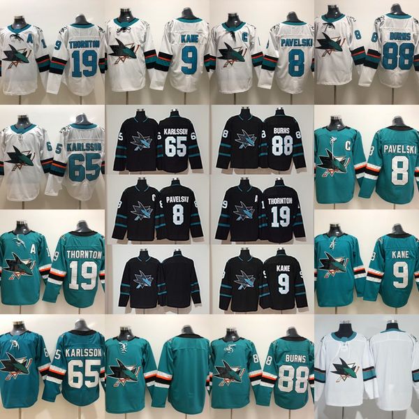 

8 Joe Pavelski 2018-19 New Third San Jose Sharks 65 Erik Karlsson Joe Thornton 9 Evander Kane Brent Burns Logan Couture Hockey Jerseys