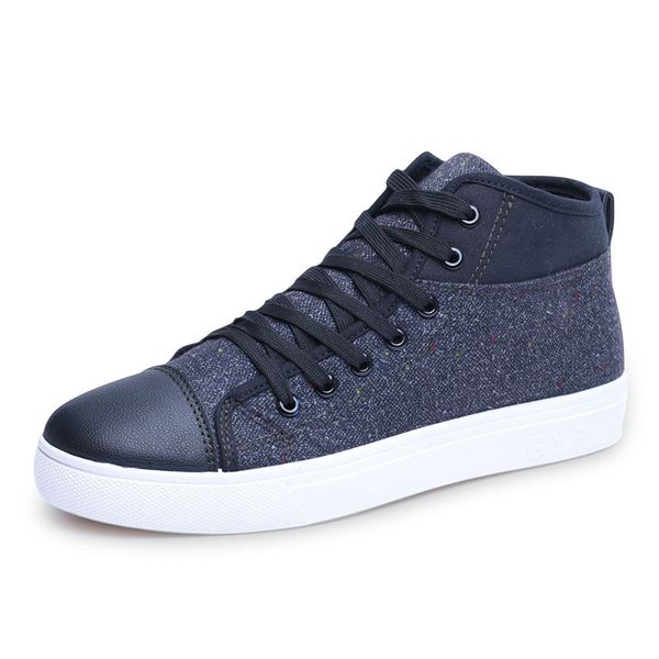 

2018 autumn new high men's canvas walking shoes outdoor comfortable soft sports shoes anti-skidding jogging sneakers