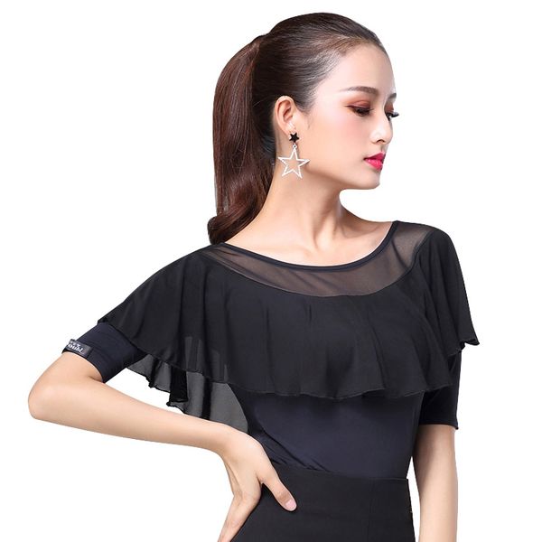 

latin dance costumse lace latin dance for women dancing jacket national standard wear s-3xl, Black;red