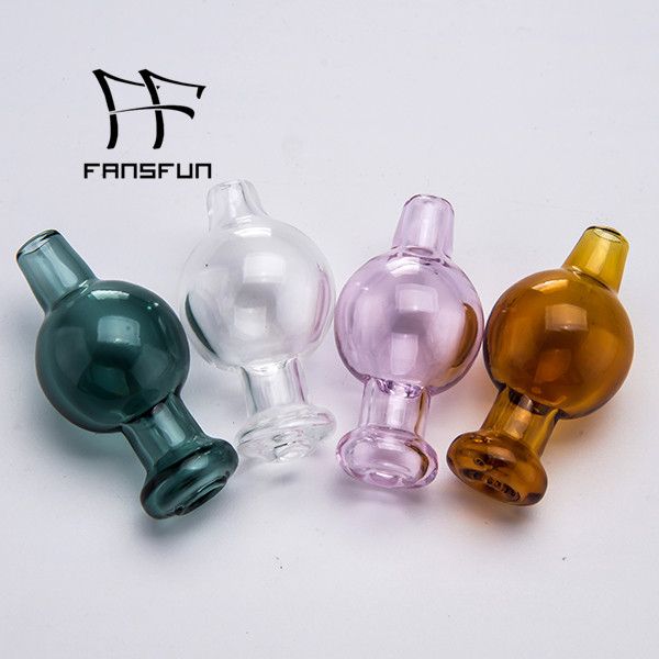 Cor sortida cor de fumo bolha de vidro carboidrato od 20mm cúpula fit quartzo banger pregos com 21.5mm tigela Dab Rigs Bongs