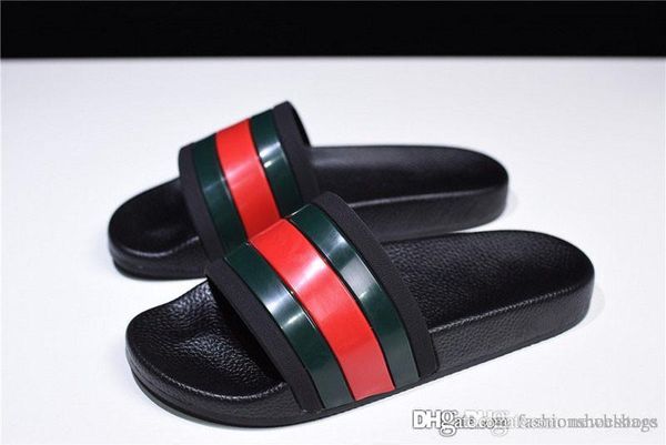 

2018 Rubber Slides Sandals Flip Flops Pursuit 72 Web Stripe Unisex Sandal With Box