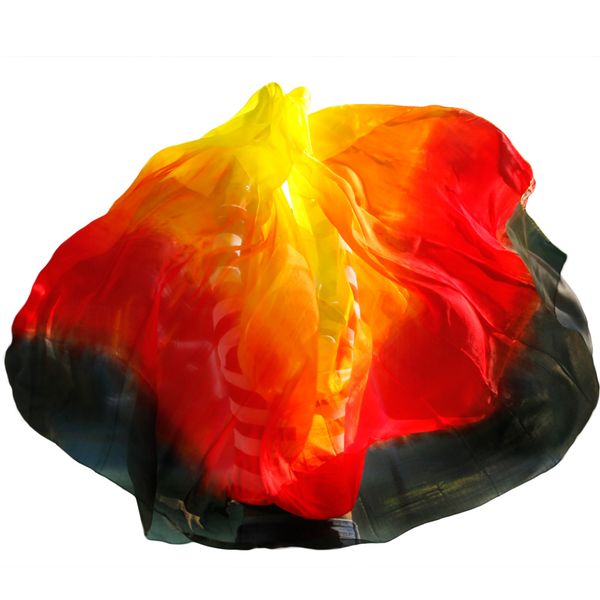 

design 100% real silk belly dance veil, cheap dance veils,tari perut kostum veil wholesale 250 270*114cm, Black;red