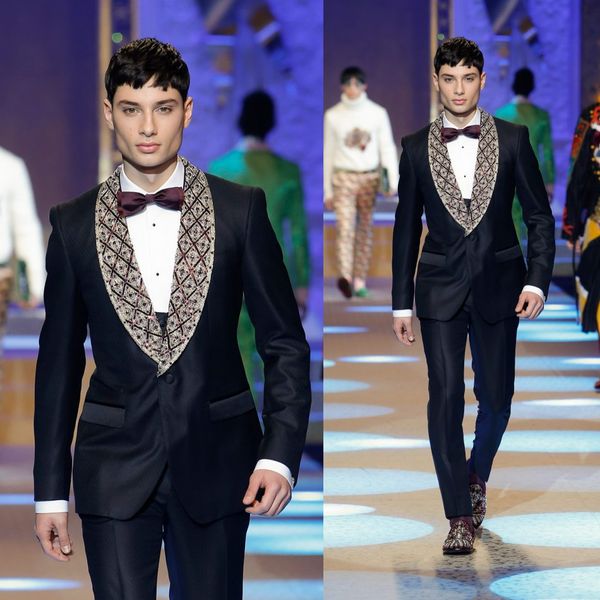 

new arrival wedding tuxedos with colorful beaded groom wear men tuxedos groomsmen party customized suit jacket + pants, Black;gray