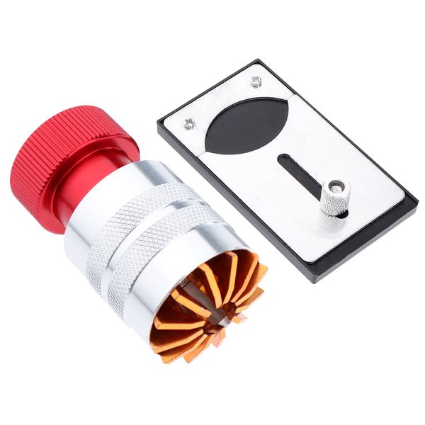 

universal watch crystal lift glass case remover inserter fitting with crystal base stainless steel tool for watchmaker