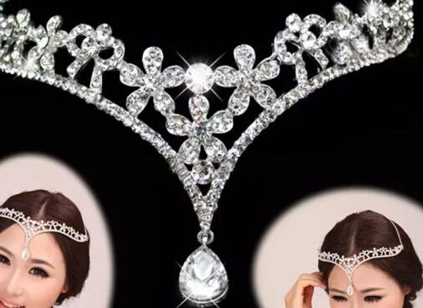 Affascinante diadema da sposa con strass Fascia per capelli Accessori per la testa da sposa Gioielli da sposa Evento formale Abbigliamento per capelli Strass Nuova moda205x