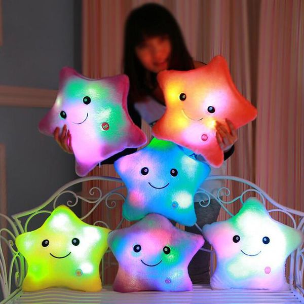 Luminous Pillow Toy LED Light Plush Colorful Stars Valentine/'s Day Gift Decor UK