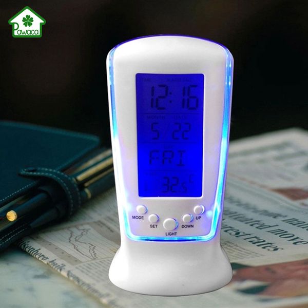 

mini night light music alarm clock led time date temperature digital display deskalarm clock for home bedroom bedside