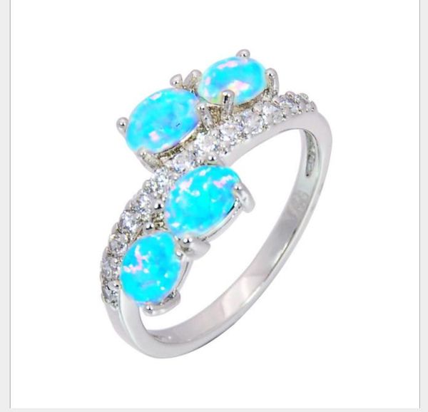 

2019 jewelry, european and american diamond four diamond ring, Silver