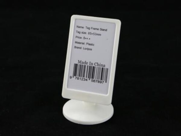 2019 Plastic Picture Frame Stand Counter Signage Rack White Color