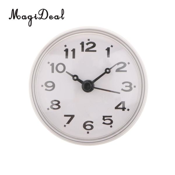 

silicone waterproof kitchen bathroom bath shower clock suction cup wall clock white