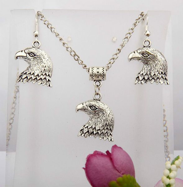 

10set горячий цинковый сплав покрытие серебро прекрасный yingtou подвески кулон necklacesearrings наборы diy ювелирные изделия для женщин пр, Silver