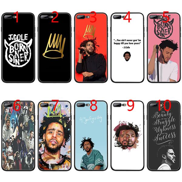 

J Cole Born Sinner Мягкий черный ТПУ чехол для телефона для iPhone XS Max XR 6 6s 7 8 Plus 5 5s SE Cover