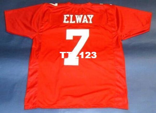 

men custom stanford cardinal #7 john elway custom red college jersey size s-4xl or custom any name or number college jersey, Black;red