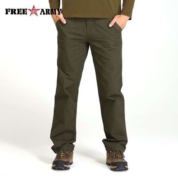 

army cargo pants men streetwear pantalon homme trousers men clothes 2018 mens clothing solid simple pants for -765, Black