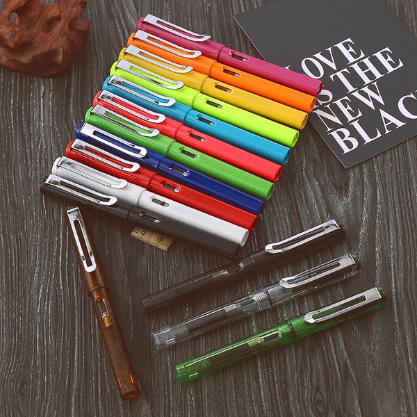 

stationry promotion jinhao 599a kawaii candy colors plastic fountain pen 0.5mm ink pens school & office supplies ing