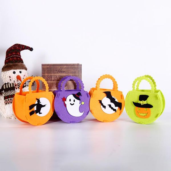 Borsa di Halloween Zucca Pipistrello Strega Borsa di ragno Fantasma Festival Regalo per bambini Borsa di caramelle Puntelli di Halloween Decorazioni per feste