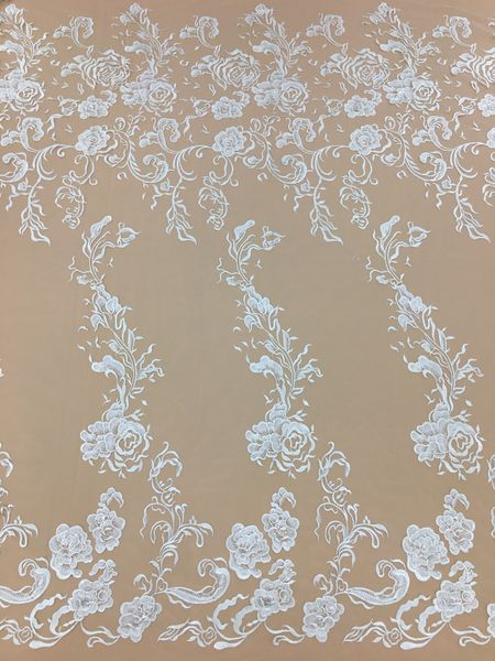 

sequins lace, vintage flower embroidery lace fabric, for wedding dress, evening dress, unique tulle lace veil lace fabric by 5 yard, White;gold