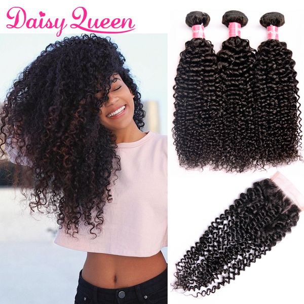 10a Cheap Malaysian Curly Hair Bundles With Closure Swiss Lace