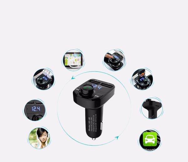 

kebidu bluetooth car kit lcd dispaly fm transmitter car charger usb mp3 bluetooth handswireless fm modulator kit