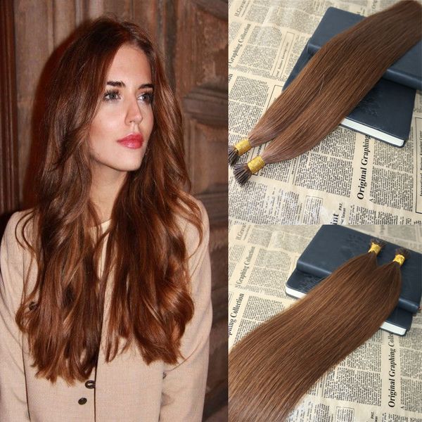 Remy Straight I Tip Cold Fusion Ombre Human Hair Extensions 30