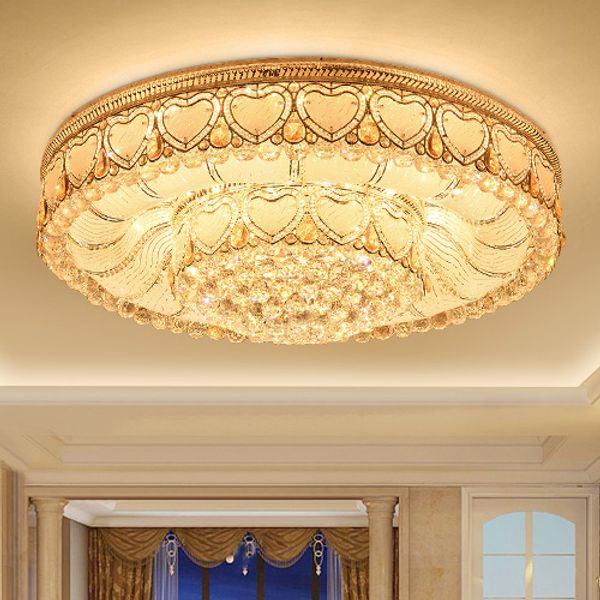 

Modern led ceiling cry tal chandelier luxury noble round pendant chandelier light for hotel villa living room bedroom ceiling chandelier