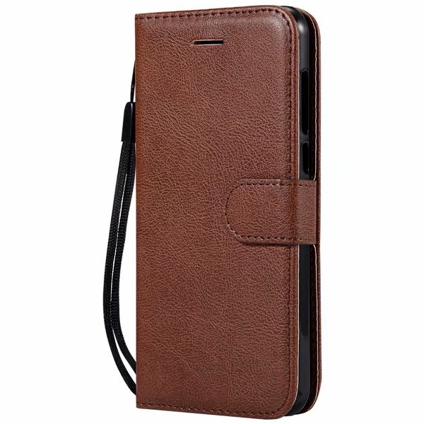 

wallet case for huawei honor 6a flip back cover pure color pu leather mobile phone bags coque fundas