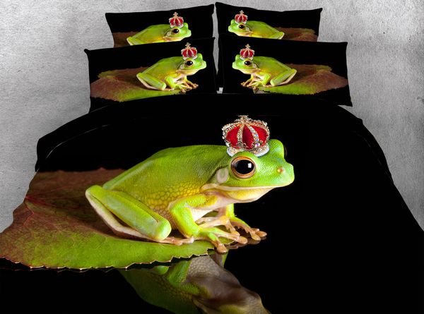 

jf-137 fairy tale the frog prince print bed cover 3d twin size for single bed