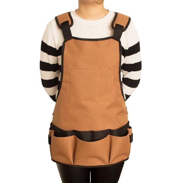 

storage apron 5 pockets universal women men kitchen cooking bbq waist apron short waiter