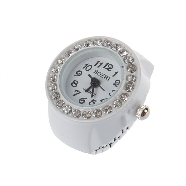 

whole salefinger ring watch chic white rhinestone for ladies, Golden;silver