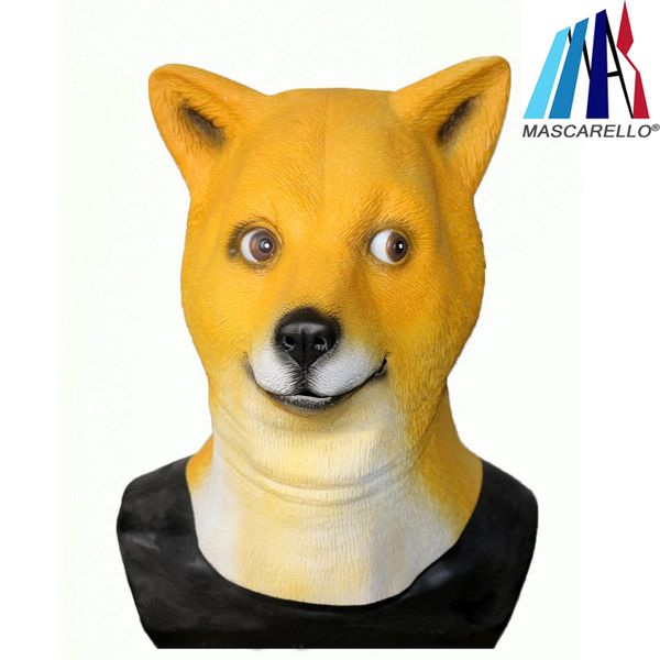

latex Â shiba dog animal overhead breathable mask party funny dress halloween carnival popular toys